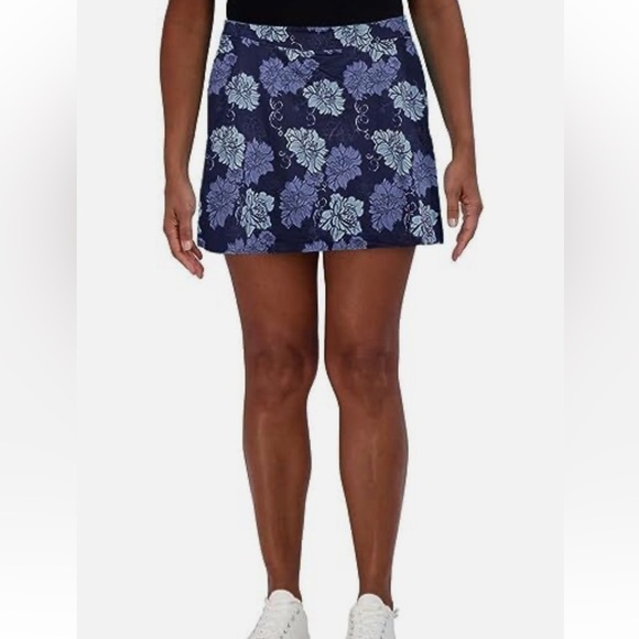 Tranquility by Colorado Women's Activewear Skort Comfort Pull On navy floral - Picture 1 of 4